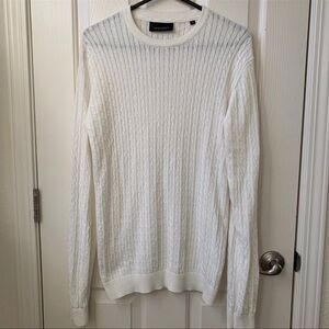 Tailored Originals Nordic and Modern Living Cable Knit Pullover Medium Cream